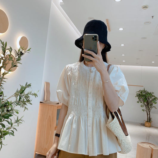 Blusa Suelta Reductora de Manga Corta para Mujer - Verano - Image 22