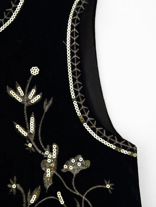 Abrigo Bordado para Mujer con Detalles de Terciopelo - Image 40