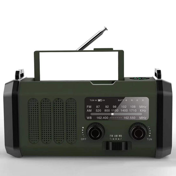 Radio Solar con Manivela y Cargador de Emergencia 10000mAh