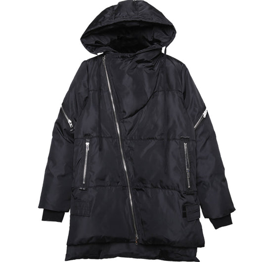 Chaqueta Acolchada Hombre con Cierre Oblicuo - Abrigo Grueso Cálido Algodón - Image 3