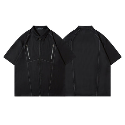 Camisa Manga Corta con Cierre para Hombre y Mujer - Image 10