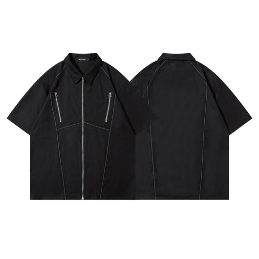 Camisa Manga Corta con Cierre para Hombre y Mujer - Image 10