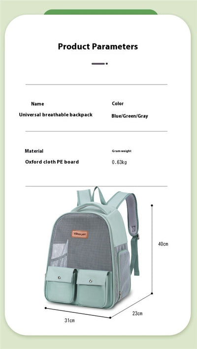 Mochila Transportadora Respirable para Mascotas - Gran Capacidad y Plegable - Image 10