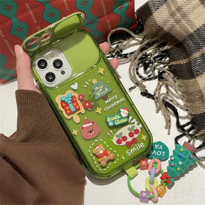 Funda iPhone Navideña con Diseño de Reno y Papá Noel - Protección Silicona Flip para iPhone 15, 14, 13, 12, 11 Pro Max - Image 5