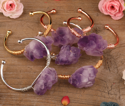 Pulsera de Cuarzo Cristal Amatista Natural para Mujer - Image 4