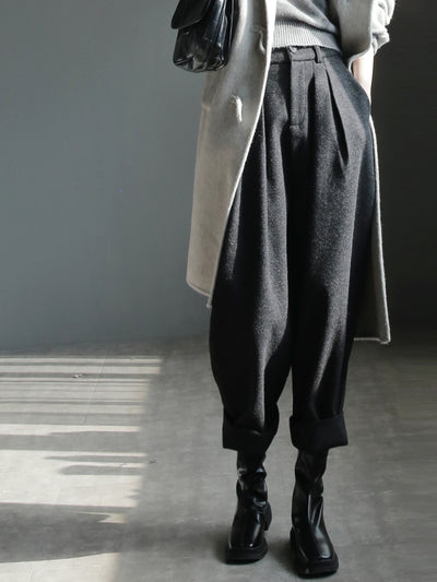 Pantalón de Lana Ancho Cropped Leisure - Diseño Slim Elegante - Image 11