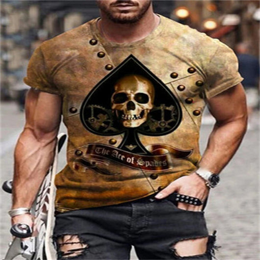 Camiseta Estampada Digital 3D Cuello Redondo Manga Corta - Image 12