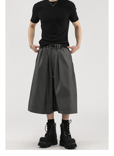 Pantalones Cortos de Vestir con Pliegues y Caída Ancha para Hombre - Image 11