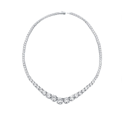 Collar de Plata 925 con Moissanita en Línea Completa para Mujer - Image 5