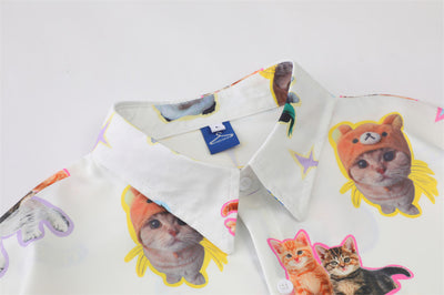 Camisa Estampada con Diseño Gatito para Hombre - Image 11