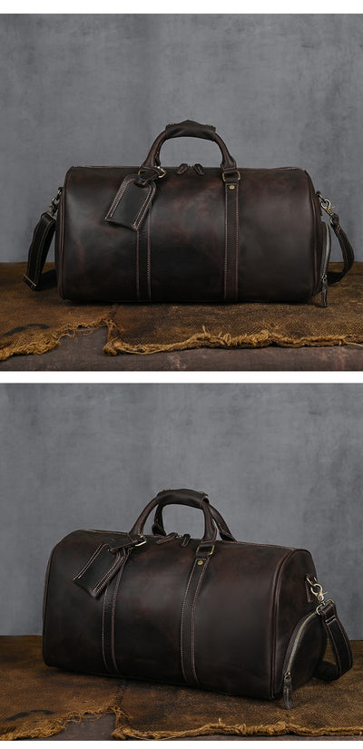 Bolsa Mensajero de Cuero para Viajes - Gran Capacidad Portátil - Image 9
