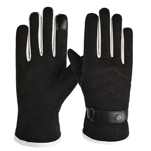Guantes de Ante Cálidos con Forro de Terciopelo Premium