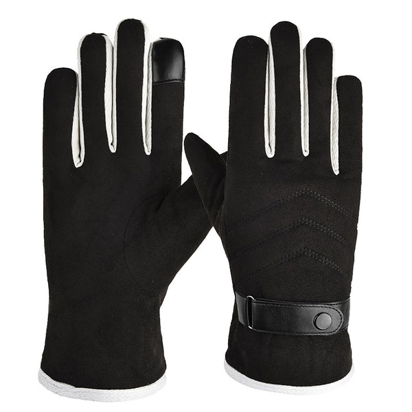 Guantes de Ante Cálidos con Forro de Terciopelo Premium