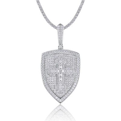 Collar Starlight Shield - Colgante de Moissanita S925 Plateado y Platinado - Image 12
