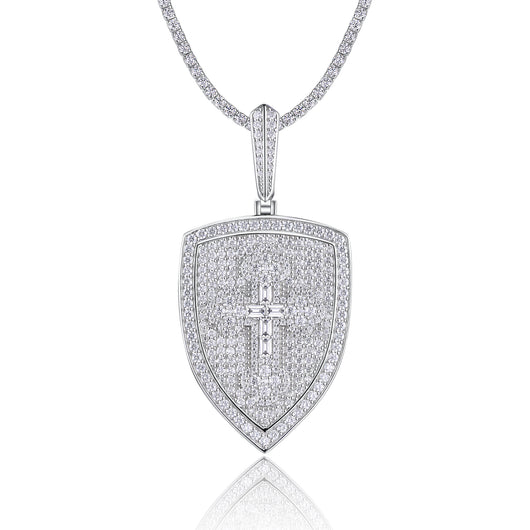 Collar Starlight Shield - Colgante de Moissanita S925 Plateado y Platinado - Image 12