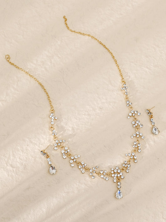 Conjunto de Aretes y Collar con Perlas y Cristales para Mujer - Image 40