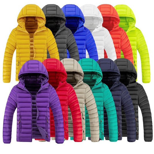 Chaqueta Acolchada Ligera Plus Size con Corte Entallado