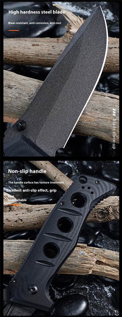 Cuchillo Plegable Táctico D2 con Mango G10 y Soporte de Espalda - Image 7