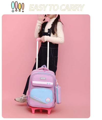 Mochila Escolar con Ruedas y Carrito Portátil Desmontable - Image 25