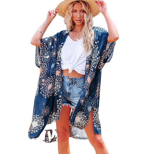 Chaqueta de Playa Suelta Protección Solar con Tul para Mujer - Image 5