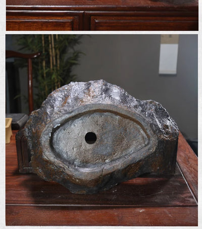 Maceta Decorativa Luna de Piedra Púrpura para Mesa - Image 12