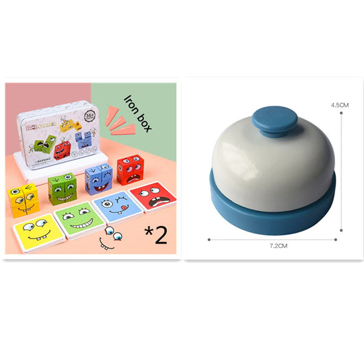 Cubo Mágico de Madera con Patrones de Expresiones - Bloques Educativos Montessori - Image 14