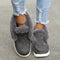 Zapatos Casuales de Algodón para Mujer Talla Grande con Punta Redonda