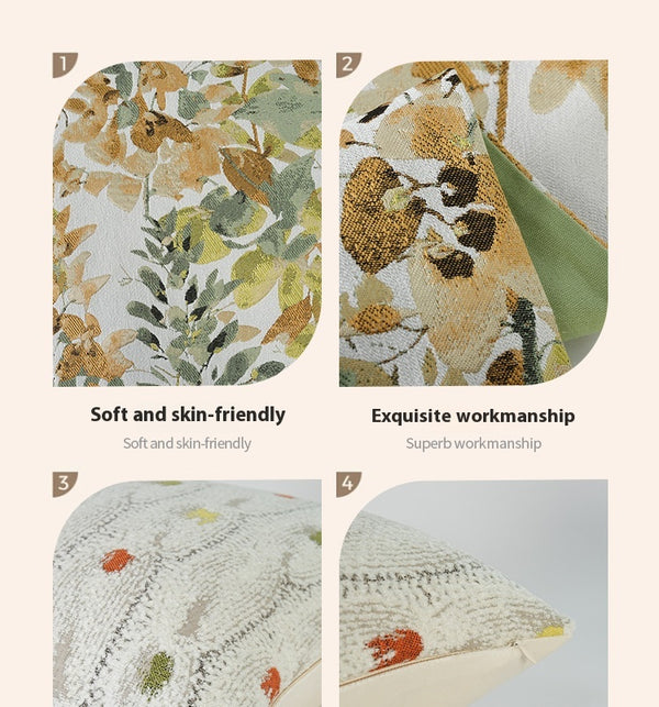 Almohada Decorativa Estilo Nórdico Floral para Sala y Dormitorio