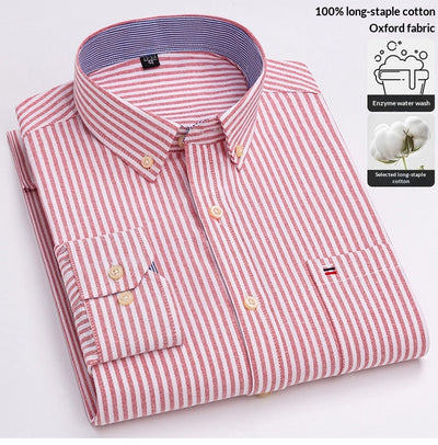 Camisa Cuadriculada Casual de Manga Larga para Hombre Talla Grande - Image 24