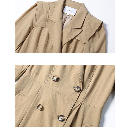 Abrigo Tipo Capa Midi Elegante Estilo Británico - Image 7