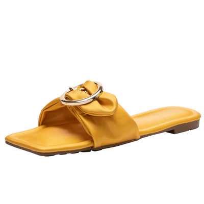 Sandalias Planas Estilo Coreano con Hebilla de Moda y Punta Cuadrada - Image 10