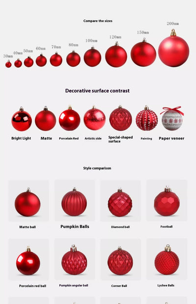 Bola de Navidad Roja Electrochapada - Adorno Colgante para Árbol - Image 31