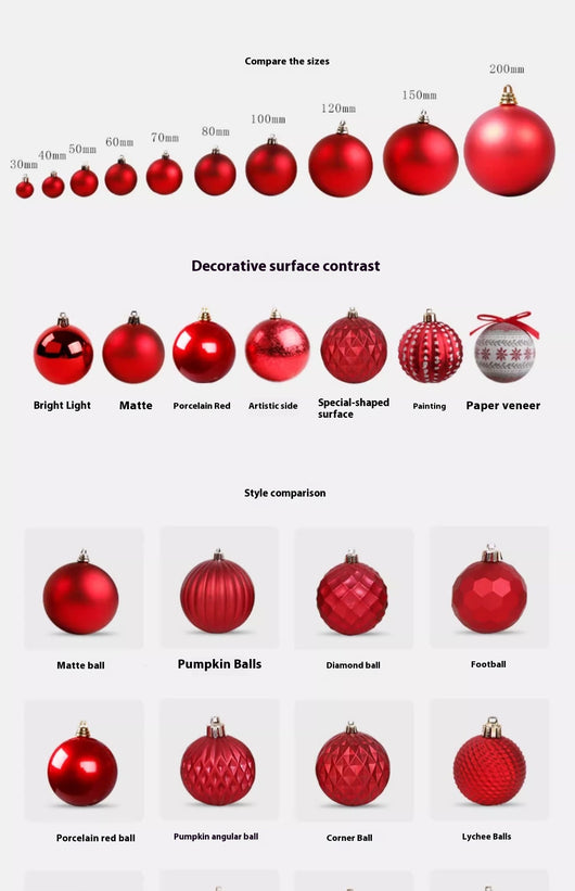 Bola de Navidad Roja Electrochapada - Adorno Colgante para Árbol - Image 31