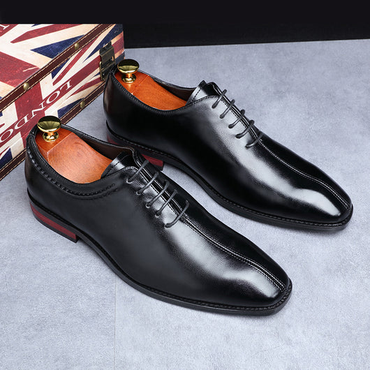Zapatos de Cuero para Hombre con Punta Cuadrada - Tallas Grandes - Image 4