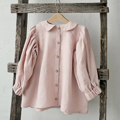 Blusa Princesa Niña Cuello Muñeca Algodón y Lino - Image 7