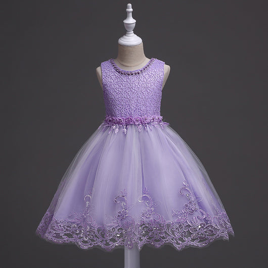 Vestido de Princesa para Niñas - Diseño Floral Elegante para Bodas y Celebraciones - Image 14