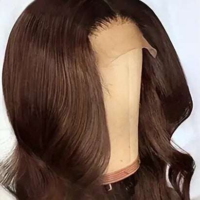 Peluca Ondulada Marrón Oscuro con Encaje Frontal - Cabello Largo y Voluminoso - Image 24