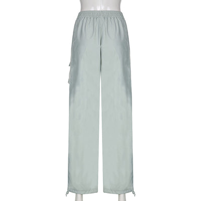 Pantalón Overol Cintura Alta con Bolsillos - Estilo Casual Recto - Image 13