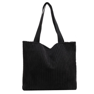 Bolsa de Compras Estilo Universitario Pana Gris de Gran Capacidad - Image 5