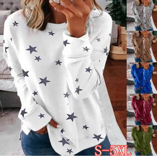 Blusa Estampado Estrellas con Costuras Decorativas para Mujer - Image 13