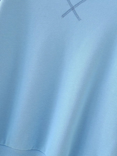 Suéter Suelto Cuello Redondo con Bordado en X para Primavera y Otoño - Image 9