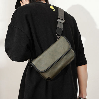 Bolso de Hombro Cuadros Piel Auténtica Estilo Urbano - Image 3