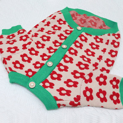 Cardigan de Flores Pequeñas con Botones - Image 5