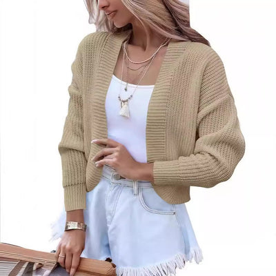 Capa Cardigan Corta Tejida para Mujer