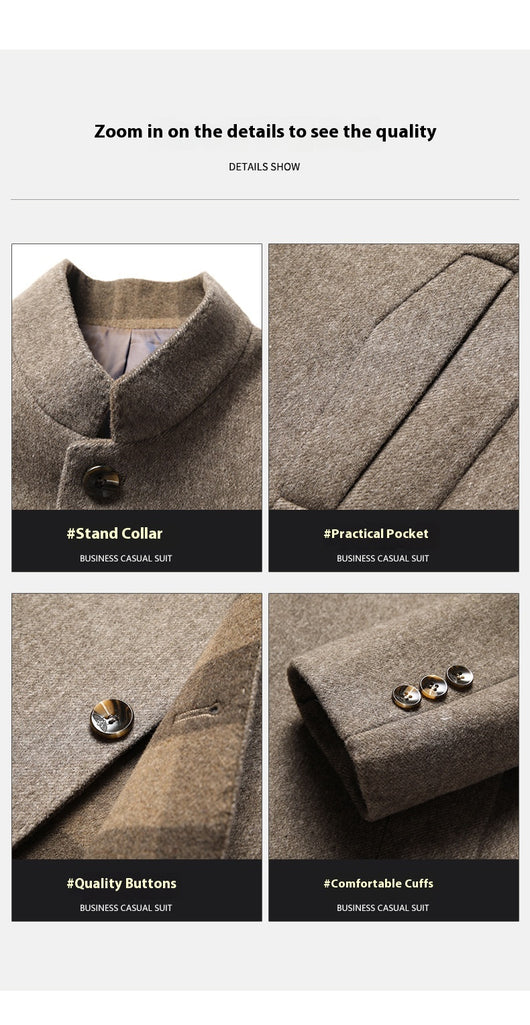 Abrigo de Lana Reversible para Hombre - Corte Medio - Image 12
