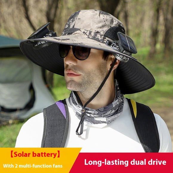 Sombrero Solar con Ventilador USB - Protección y Comodidad para Actividades Outdoor