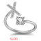 26 Letter English Rings Jewelry Dorado X Opening adjustable