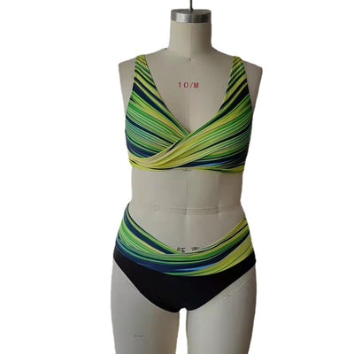 Bikini Talle Alto con Cutouts y Estampado Tie Dye - Image 18