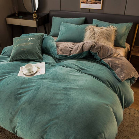 Juego de Cama Matrimonial Premium Franela Gruesa con Volante - Image 3