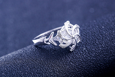 Anillo de Diamante Simulado Personalizado - Estilo Europeo y Americano - Image 12